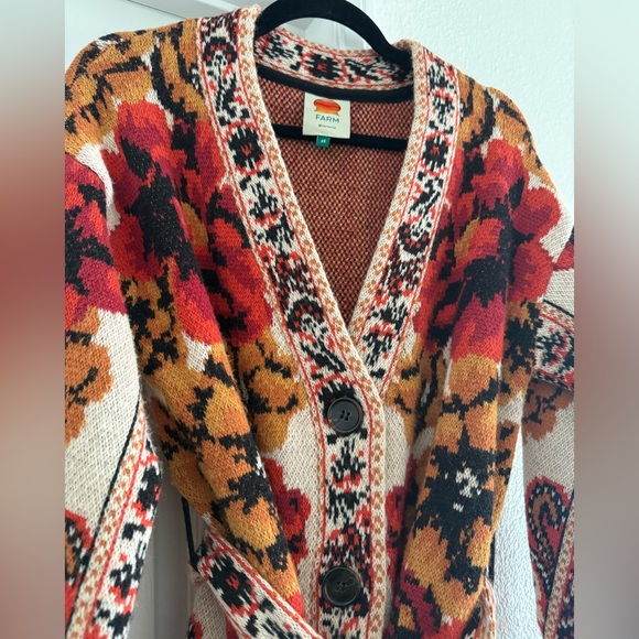 Farm Rio Winter Tapestry Knit Cardigan Sweater - Picture 6 of 9